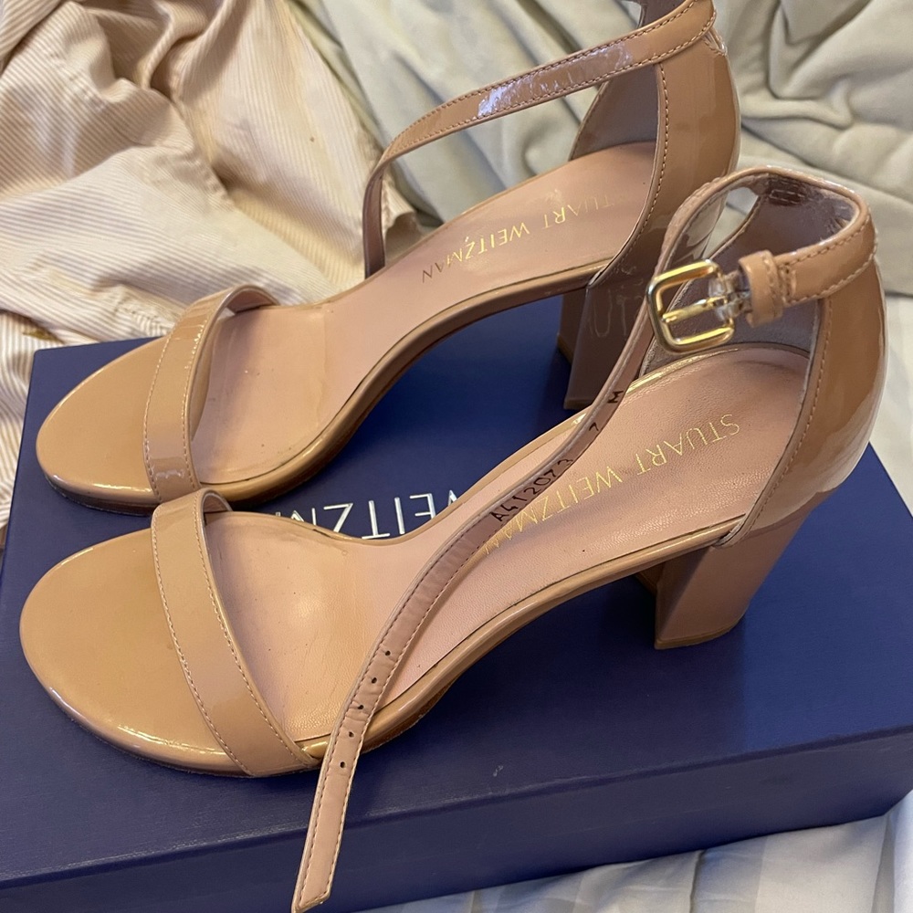 Stuart Weitzman Nearlynude strap sandal Nude size 7